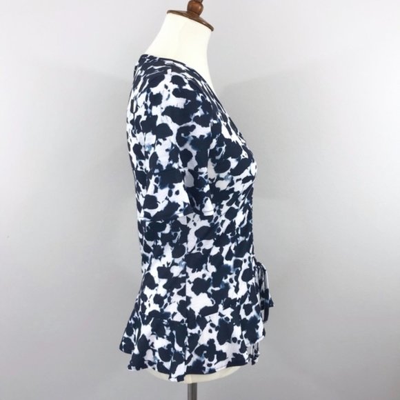 Juicy Couture Lush Shadow Gathered Front Flutter Sleeve Top Women’s Size M - Picture 9 of 15